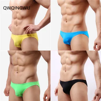 

4PCS/Lot Men's Sexy Briefs Underwear Ice Silk Breathable Briefs Underpants Men's Briefs Underwear Shorts Cueca Male Panties