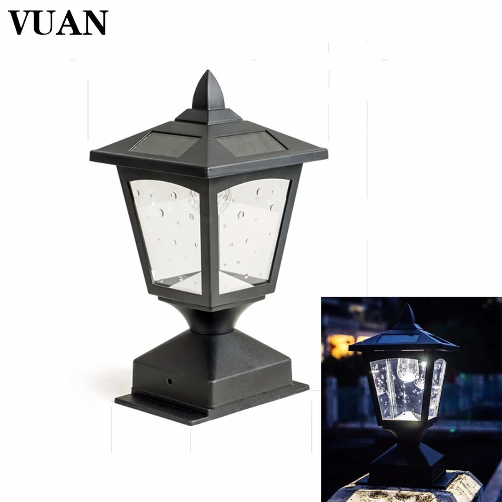 

2Pcs Solar Powered Fence Post LED Cap Light Led Outdoor Waterproof Solar Lamp For Garden Yard Pool Pathway,Deck White Lights