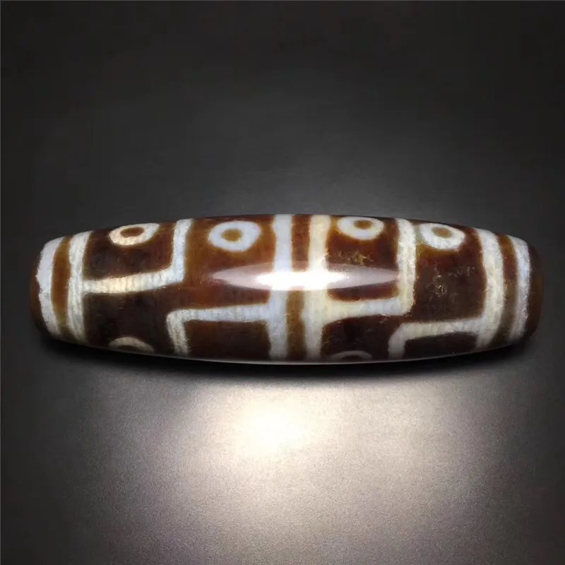 Natural Agate 102mm*31mm 12 Eyes Pattern Amulet Tibetan Dzi Beads for Bracelet DIY Jewelry Making