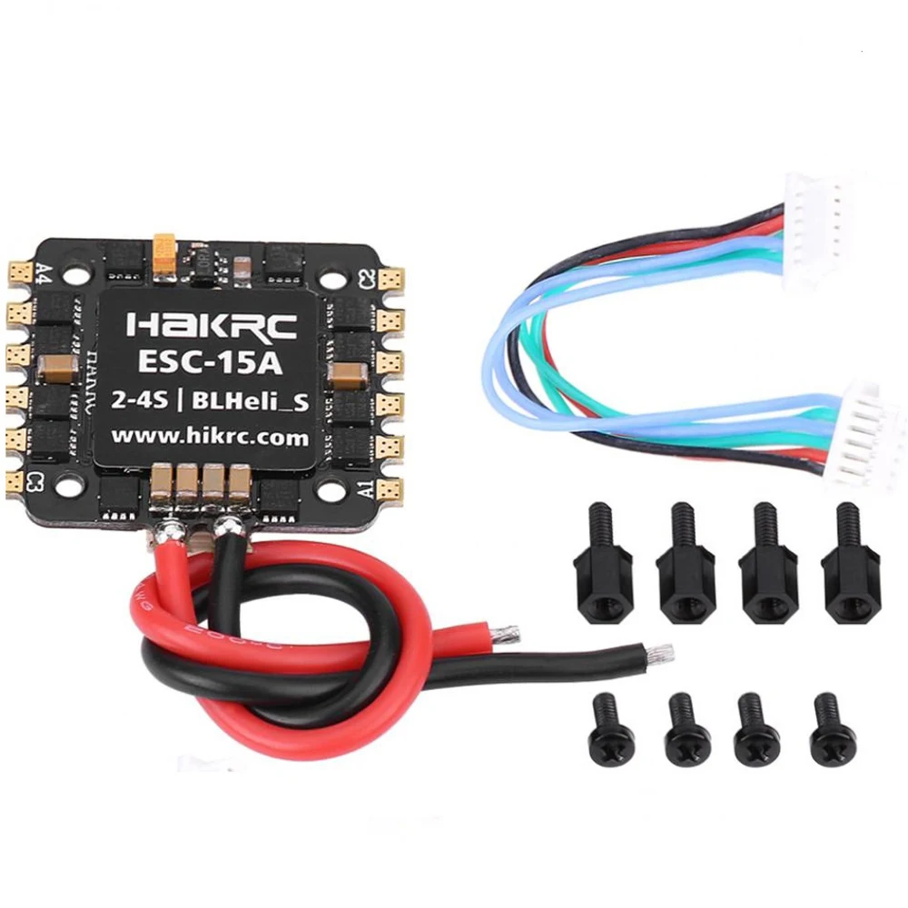 HAKRC 15A/20A/30A/40A/50A 4в1 50A 3-6S BLHeli_32 5V 3A BEC Dshot1200 Мини Размер ESC для DIY квадрокоптера FPV гоночный Дрон