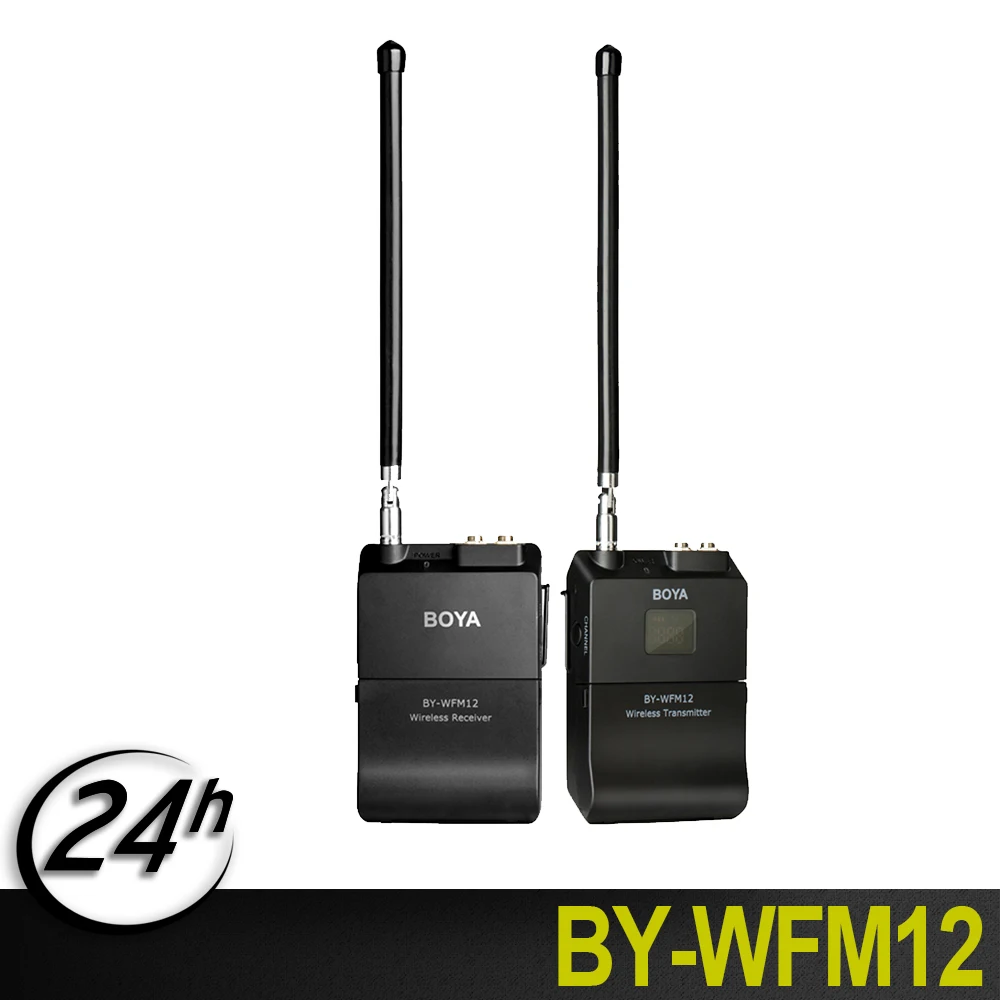 بويا BY-WFM12 VHF ميكروفون لاسلكي نظام ل IOS الروبوت الهواتف الذكية ، كاميرات ، Dslrs الفيديو ، الصوت مسجلات ، PCs يوتيوب