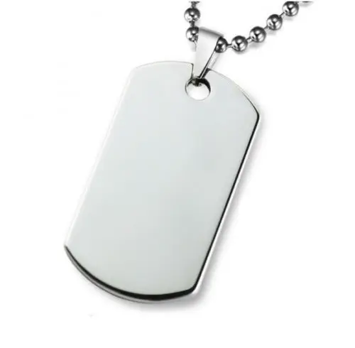 cheap large army id dog tag with chain polished stainless steel