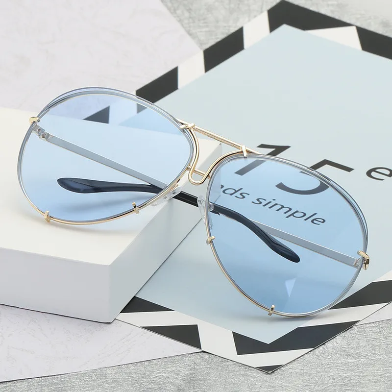 best sunglasses for women SOZO TU 2018 oversize sunglass women rimless Big Sunglasses Women Ladies Large Aviation Sunglasses Female Oversized Glasses rectangle sunglasses Sunglasses