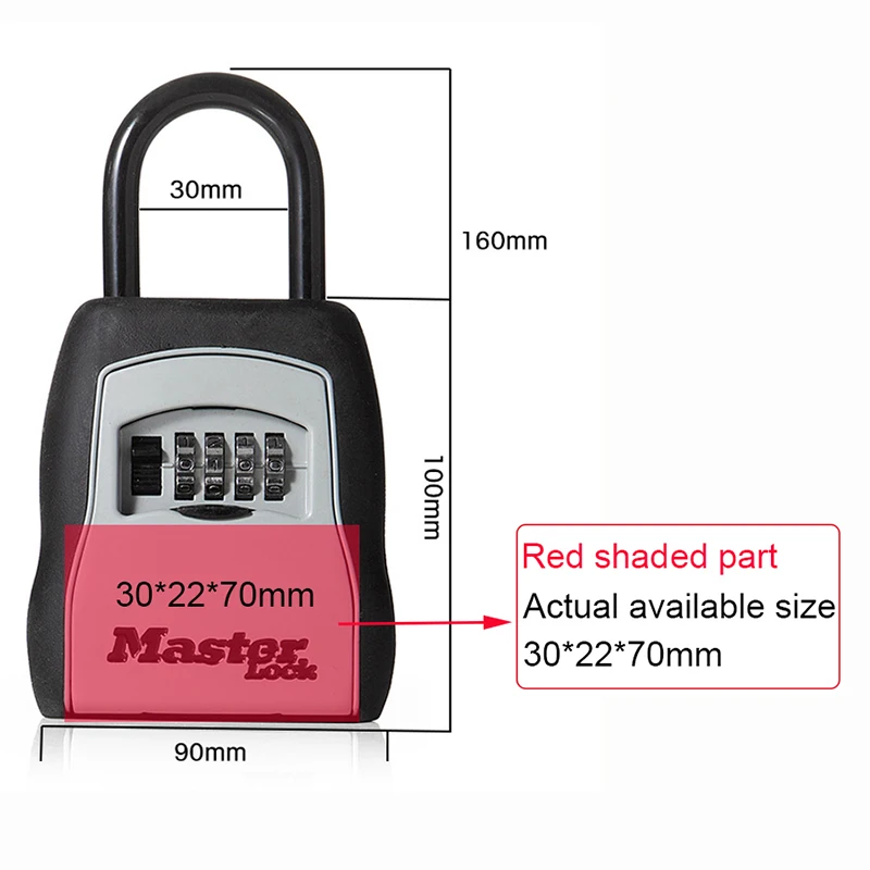 Ящик для хранения ключей Master Lock открытый сейф ящик замок с паролем сплав