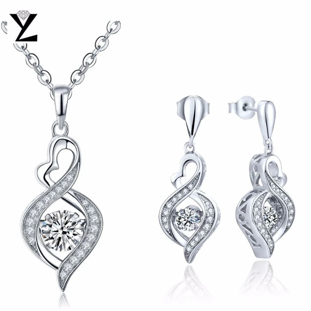 YL Infinity Love 925 Sterling Silver Fine Jewelry Topaz Natural Stone for Women Wedding Gift