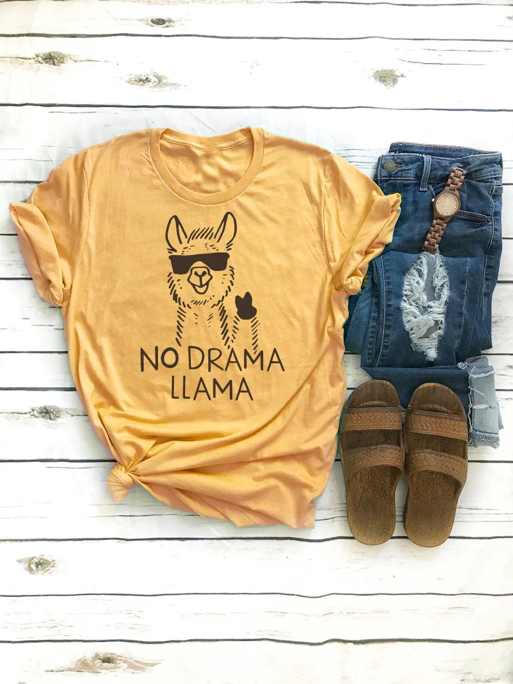 Футболка с надписью «No Drama Llama», женские топы в подарок на день рождения, Забавный хлопковый наряд, модная одежда, футболки в уличном стиле унисекс, футболки tumblr