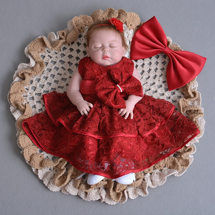 

2Pcs Set Summer Sleeveless Baby Girl Baptism Dress Beaded Bow Newborn Infant Girl Wedding Party Gown Christening Dresses