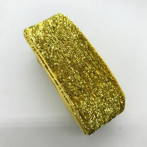 1Inch 25mm Glitter Velvet Ribbon Headband Clips Bow Wedding Christmas Decoration Pick Colors