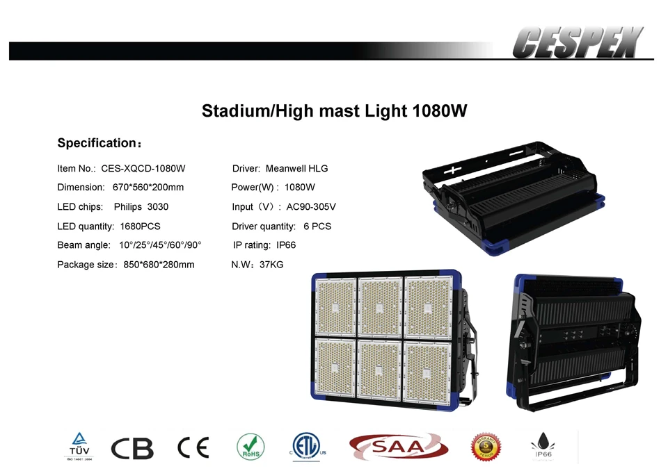 200W-1440W LED stadium light__5
