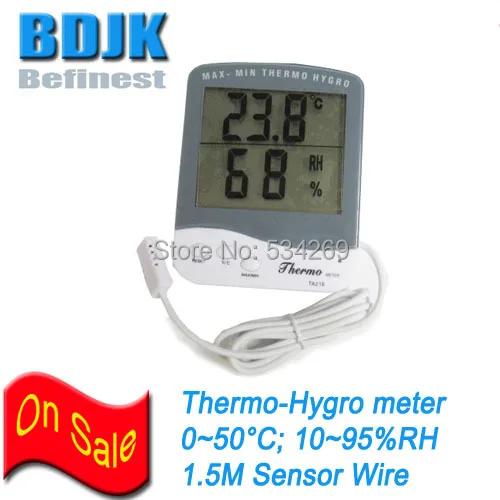 

TA218C Digital Humidity and Temperature Meters for Household with 1.5M Sensor Wire Free Shipping