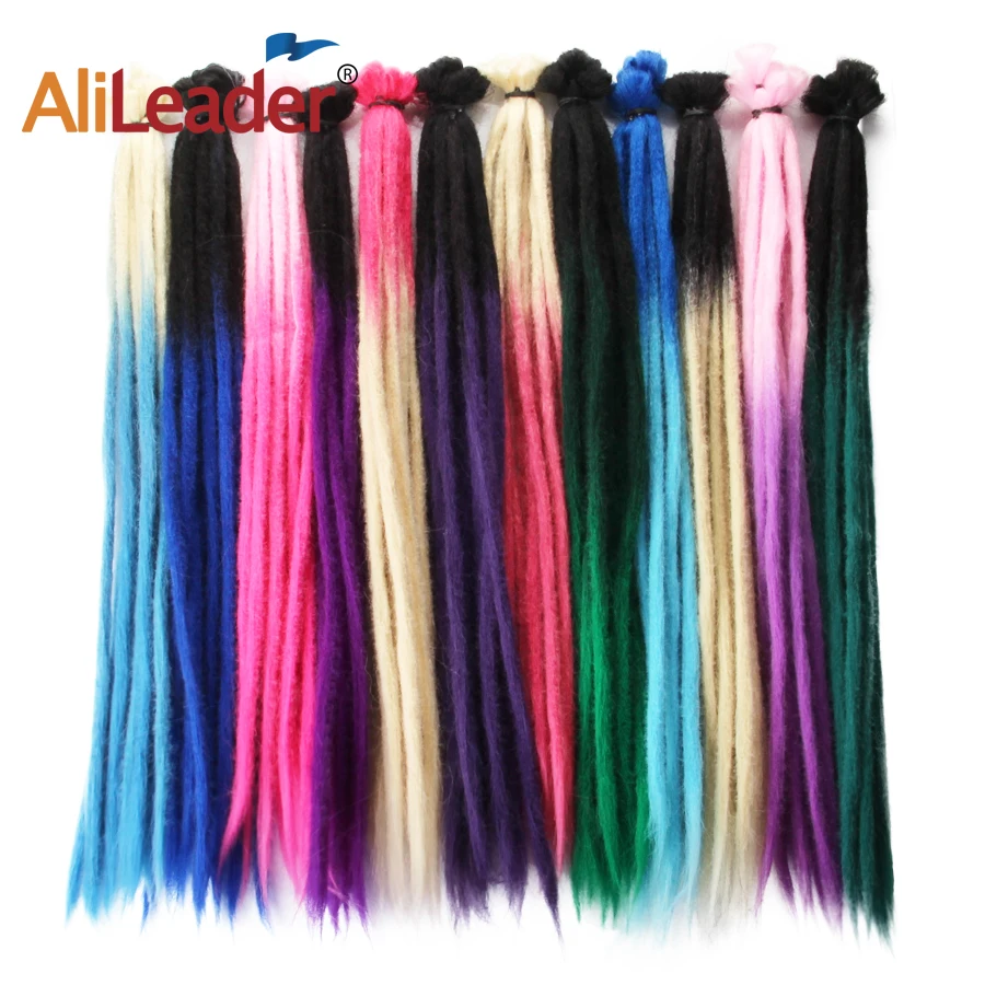 

AliLeader 1Root Synthetic Ombre Handmade Dreadlocks hair Extensions Jamaican Natural Mens Dreadlocks Soft Dreads Crochet Hair