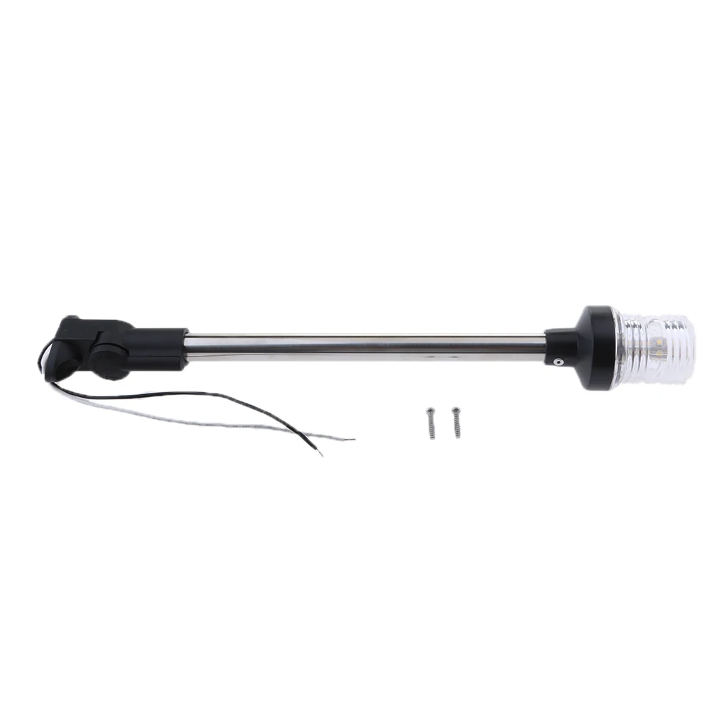 12V Pontoon Bright LED Navigation Stern Anchor Pole Light for Boats 16 Inch