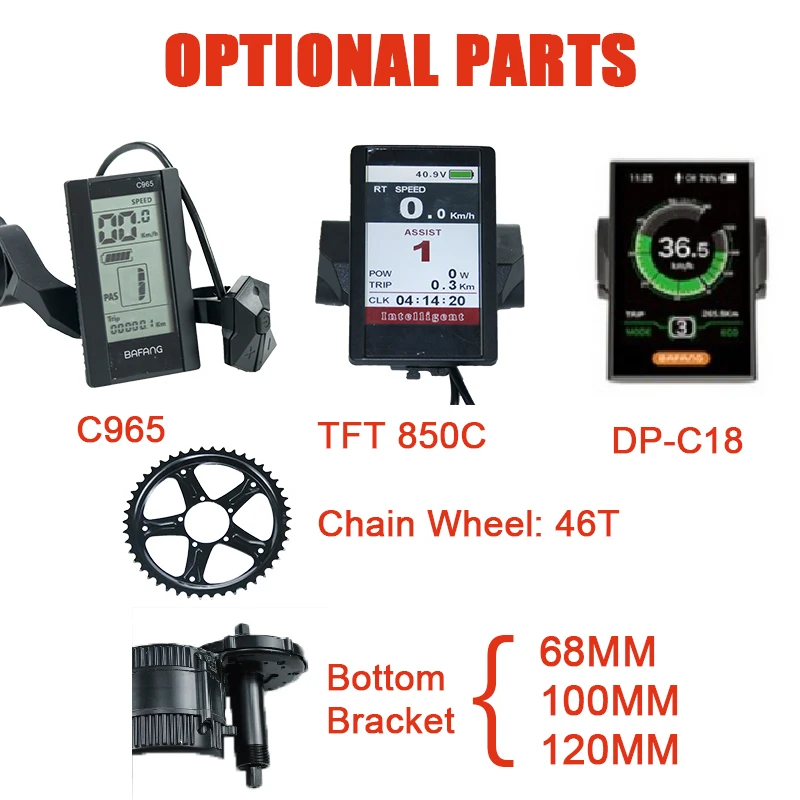 Clearance Bafang BBSHD Kit with Battery E Bike Kit Motor 48V 1000W Bafang Mid Drive with Battery 16AH Bafang Motor BBS03 Bike Motor 1000W 1