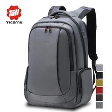 Tigernu mochila de nylon de alta calidad a prueba de agua femenina unisex hombres mujeres mochilas para portátil portátil bolsa mochila 14 to17 pulgadas