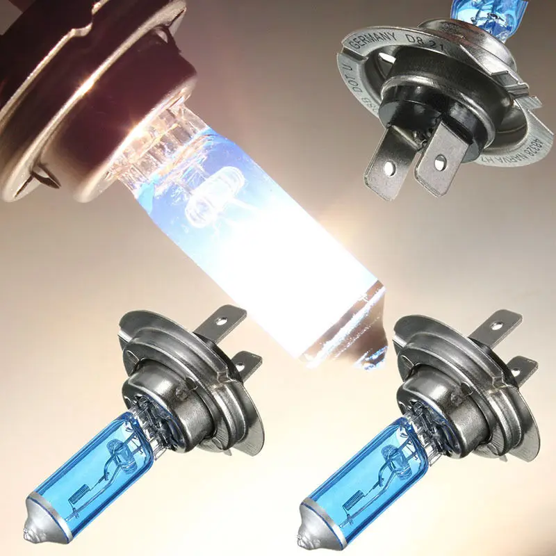 2/4pcs 12V 55W H7 6300k Blue Car Head Light Lamp Globes Bulbs Light Car styling