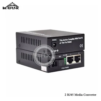 

New 1pair 100M 2 Port RJ45 Media Converter 20KM Singlemode fiber 1310/1550nm Wavelength media converter External Power Supply