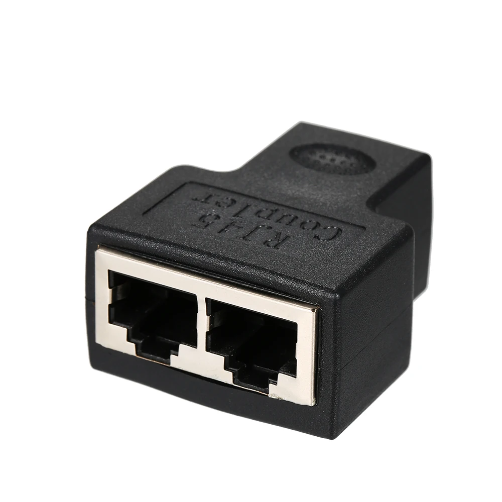 

RJ45 Splitter Adapter Connector 1 to 2 Female Ports for CAT 5/CAT 6/CAT 7 LAN Ethernet Cables Socket Splitter Hub PC Laptop Mac