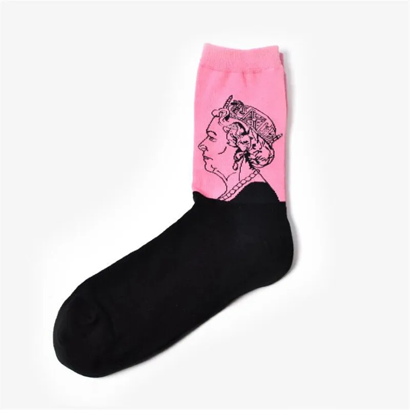 3D носки в стиле ретро для женщин и мужчин, забавные, новинка, звездная ночь, винтажные, без пятки, счастливые носки для женщин, длинные хлопковые носки Ван Гога, Новинка