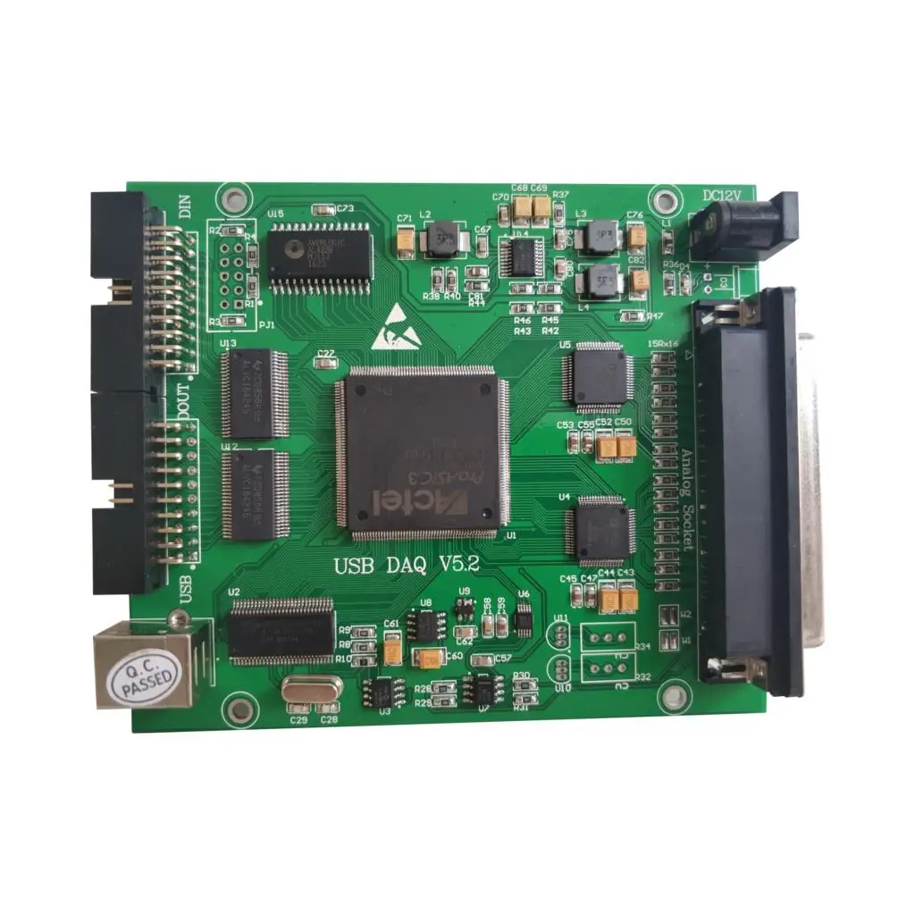 USB DAQ синхронная карта сбора данных 16SE 16-битная одновременная 100Ksps 192K FIFO 2DA 16DI/16DO 2PWM