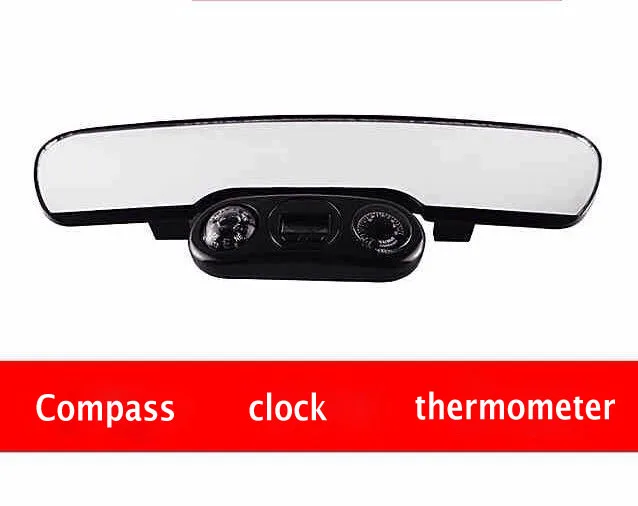 Универсальный хромированный компас термометр Интерьер плоский широкий клип на зеркало заднего вида