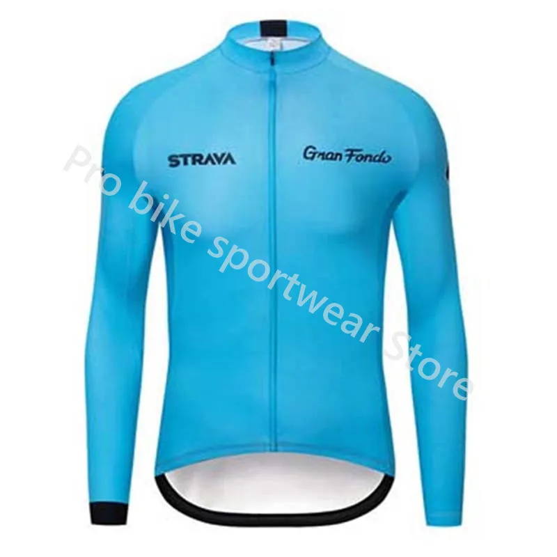 Майо Ropa ciclismo Strava весна и осень с длинным рукавом велосипед Костюмы комплект Гонки Велосипедный спорт Mountain Pro team Велоспорт jerseyn - Цвет: 8