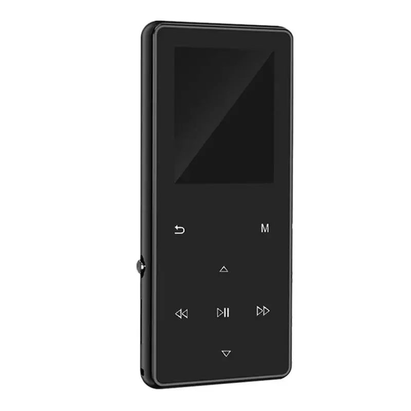 Bluetooth 16 GB MP3 плеер встроенный FM радио цифровой Запись без потерь Музыкальный плеер металлические кнопки Поддержка до 128 Гб карты памяти - Цвет: Black
