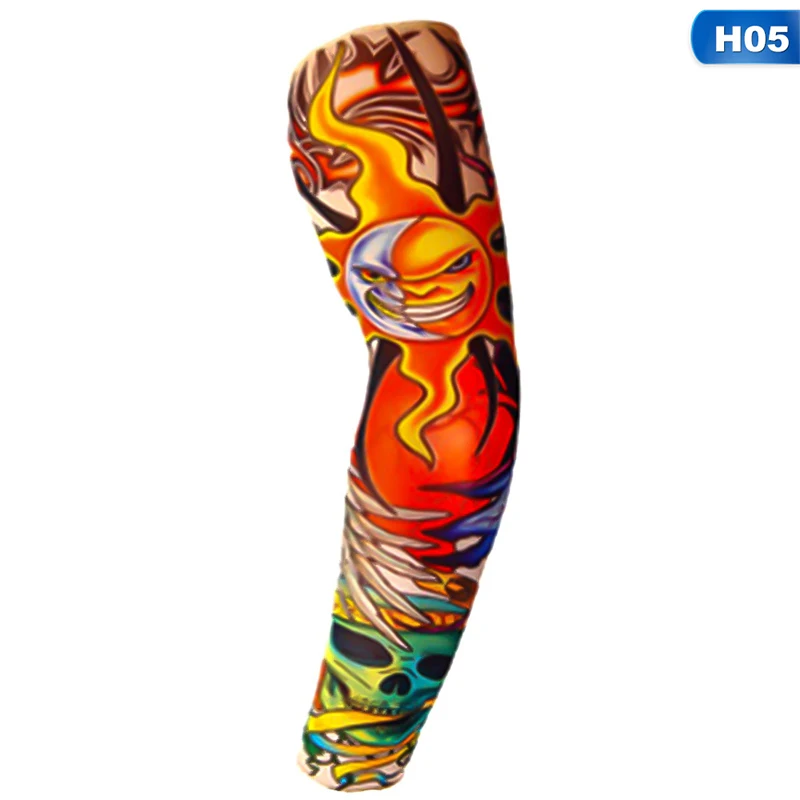 1 шт., эластичные рукава для рук, временные 3D татуировки, рукава для тела, чулки для рук, рукава, крутые, боди-арт, гетры для мужчин и женщин - Цвет: 5
