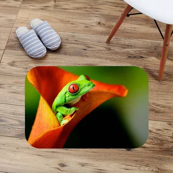 

Frog Pattern Anti-Slip Suede Carpet Door mats Customized Doormat Outdoor Kitchen Rug Living Room Floor Mat
