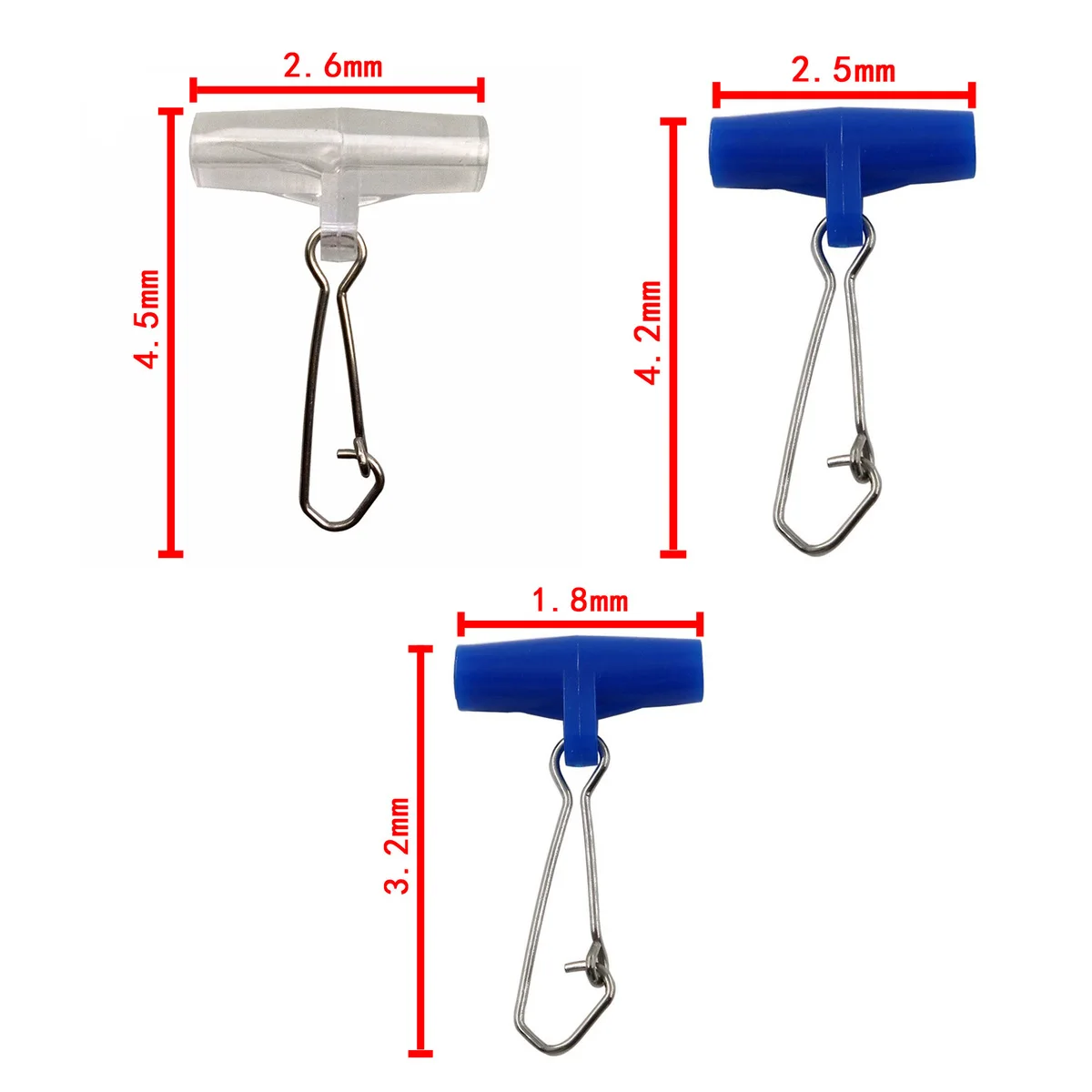 Hyaena 20 шт Сменные зажимы грузила, крепкий пластиковый корпус и сверхмощный грузило, прозрачный синий зажим для лески, снасти для ловли карпа