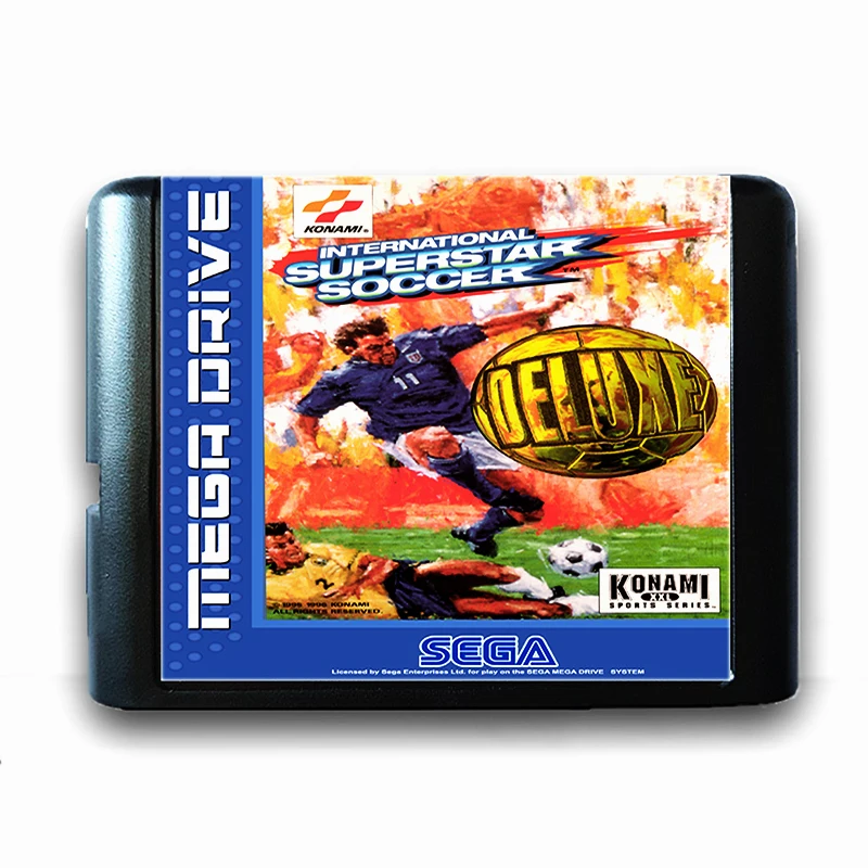 

International Superstar Soccer Deluxe for 16 bit Sega MD Game Card for Mega Drive for Genesis Video Game Console PAL USA JAP