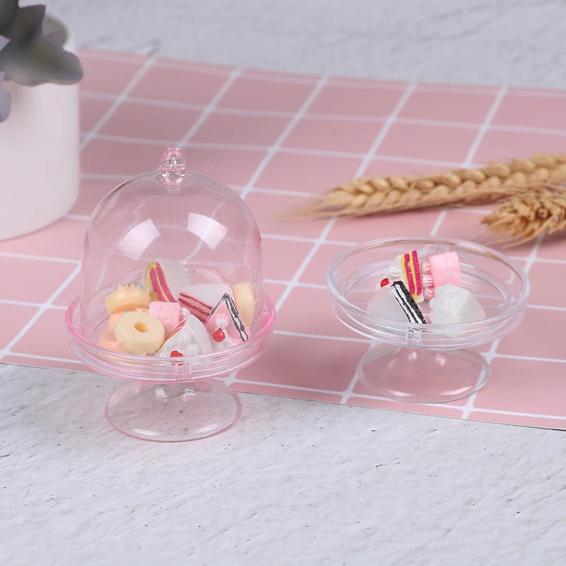 3D Miniature Food DIY Craft For Dollhouse Mini Dessert Pan Cake Stand Fruit Tray Doll Kitchen Toys 3