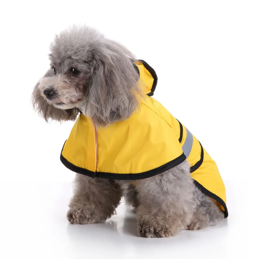 1 шт. водонепроницаемый плащ с капюшоном для собак прозрачный для щенков дождевые пальто плащ костюмы Одежда товары для животных, собак