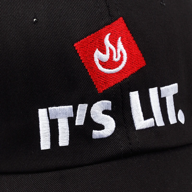 Casquette IT'S LIT Flamme - ajustable Créer Son T Shirt 4