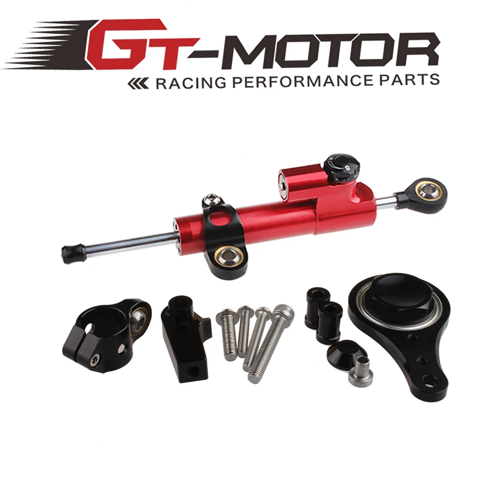 GT Motor CNC Steering Damper complete Set for KAWASAKI ZX6R 636 2005 06