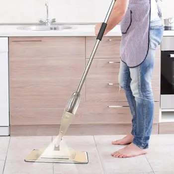 

360 Degree Spray Floor Mop with 2 Fiber Pads for Home Tiles Floor Cleaning Mop Household Cleaner Dropshipping