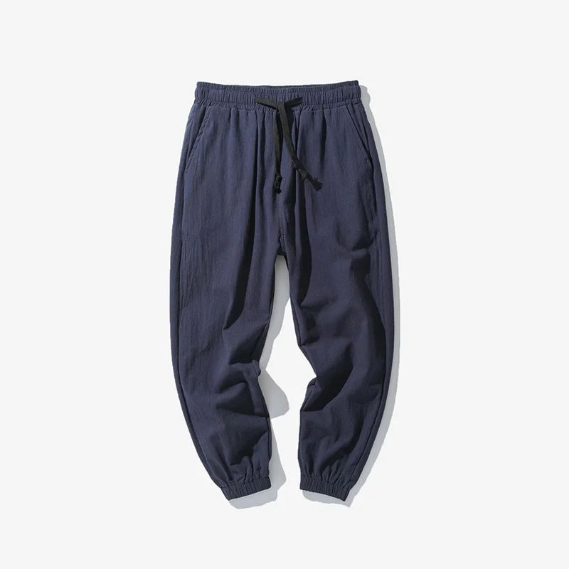 

Spring Summer Men Pants Casual Mens Business Trousers Thin Linen Loose Elastic Waist Chinese Style Pants Straight Trousers Men