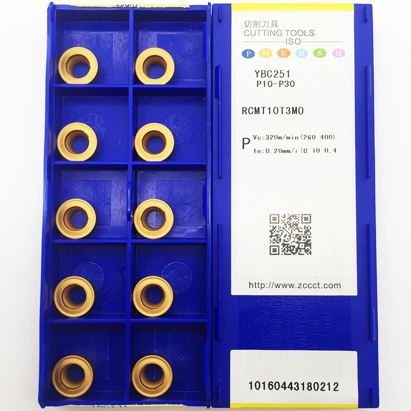 

10pcs RCMT10T3MO YBC251 Herramientas new Turning Tools Machine. Zcc Cutting Blade, Turning Tip,series Lathe Insert made in china