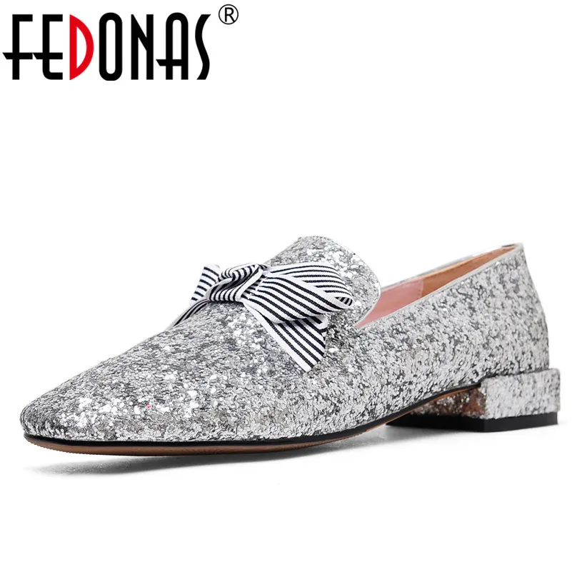 

FEDONAS Fashion Elegant High Quality Sequined Cloth Women Pumps Stiletto High Heels Pointed Toe Party Prom Club Shoes Woman