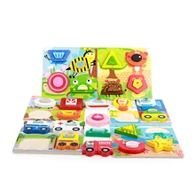 Chanycore деревянные игрушки-головоломки доска Животное Свинья медведь насекомое автомобиля соответствующие обучения образования подарки для детей 4042