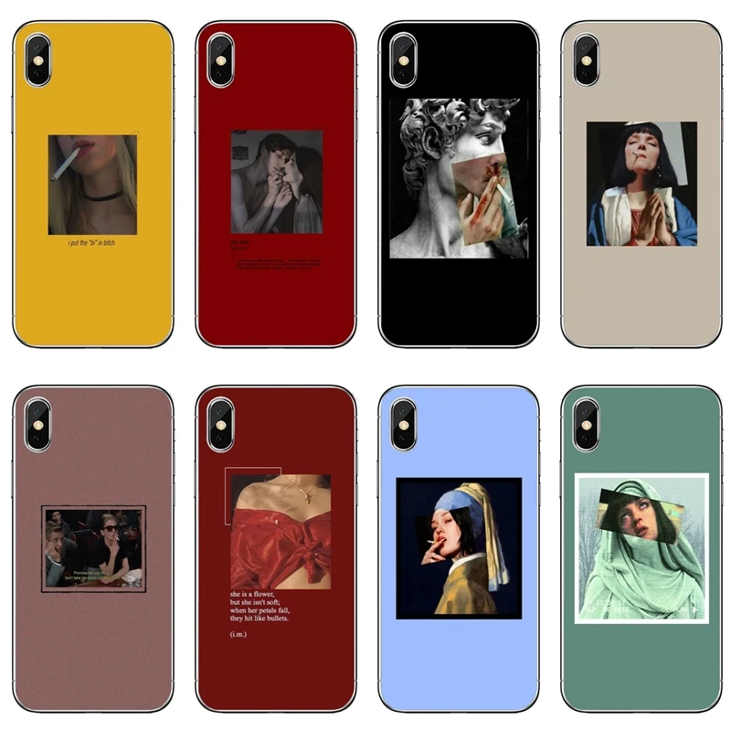 

soft phone case aesthetic statue funny smoking For Xiaomi Redmi Note 7 6 5 5A 4 pro S2 5 plus 6A 4A 4x Pocophone F1