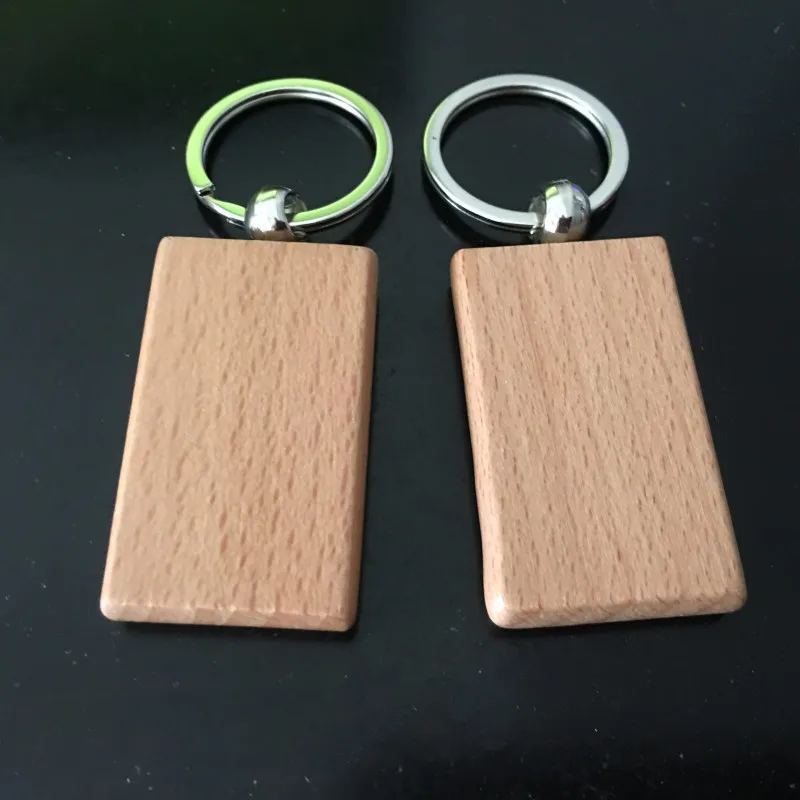 

2pcs Blank Wooden Key Chain Personalized EDC Wood Keychain Key Ring Key Tags DIY Keychain Supplies for Craft