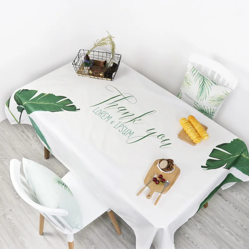 

Plant Pattern Nordic Minimalist Print Tablecloth Cotton Linen Tablecloth Restaurant Party Home Selling Decorative Table Cloth
