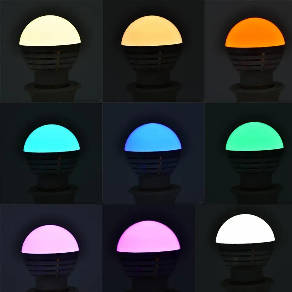 E27 3 Вт RGB светодиодный лампы Цвет RGB Светодиодный прожектор лампы в форме свечи света лампы + пульт дистанционного управления Управление