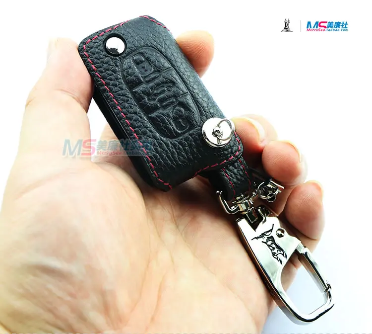 Чехол для ключей из натуральной кожи для Citroen 3 кнопки C4 Picasso C5 C-Quatre C6 C-Triumph Key брелок «обложка» авто аксессуары ADDAN