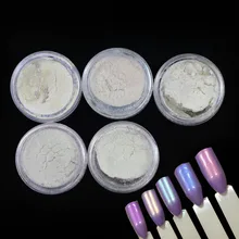 1Bottle Mermaid Nail Powder 1pcs Brushes Nail Art Powder Laser Nail Glitter Dust Magic Glimmer Nail