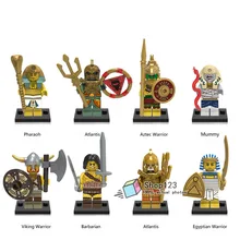 100 шт./лот X0161 Фараон ацтекс солдат Мумия средневековый Египетский воин строительные блоки игрушки подарки для детей