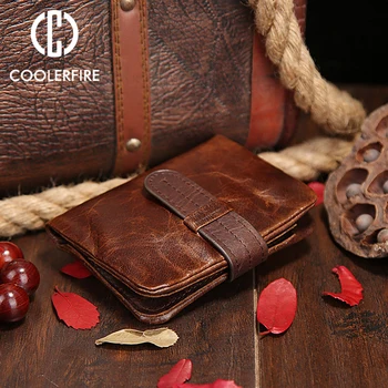 

New Men Long Short Wallets Brown Bifold Wallet Mens Brand Leather Card Holder Money Cash Wallet Purses Pockets PJ092