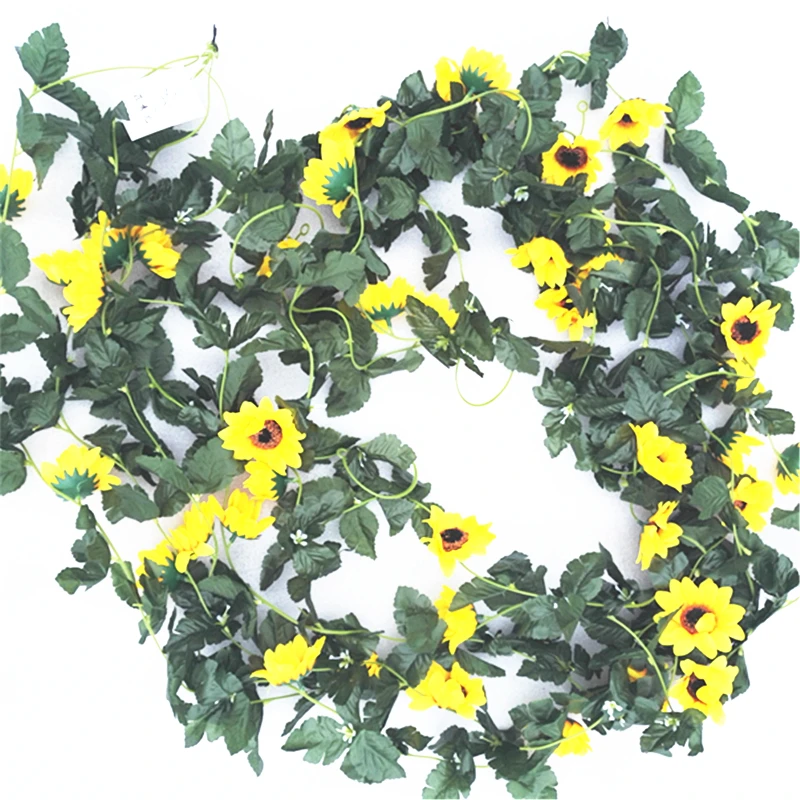 

Artificial SunFlower Vine Decorations Wedding Home Supermarket Store Decorative Arrangement Fake Flower Fleurs artificielles