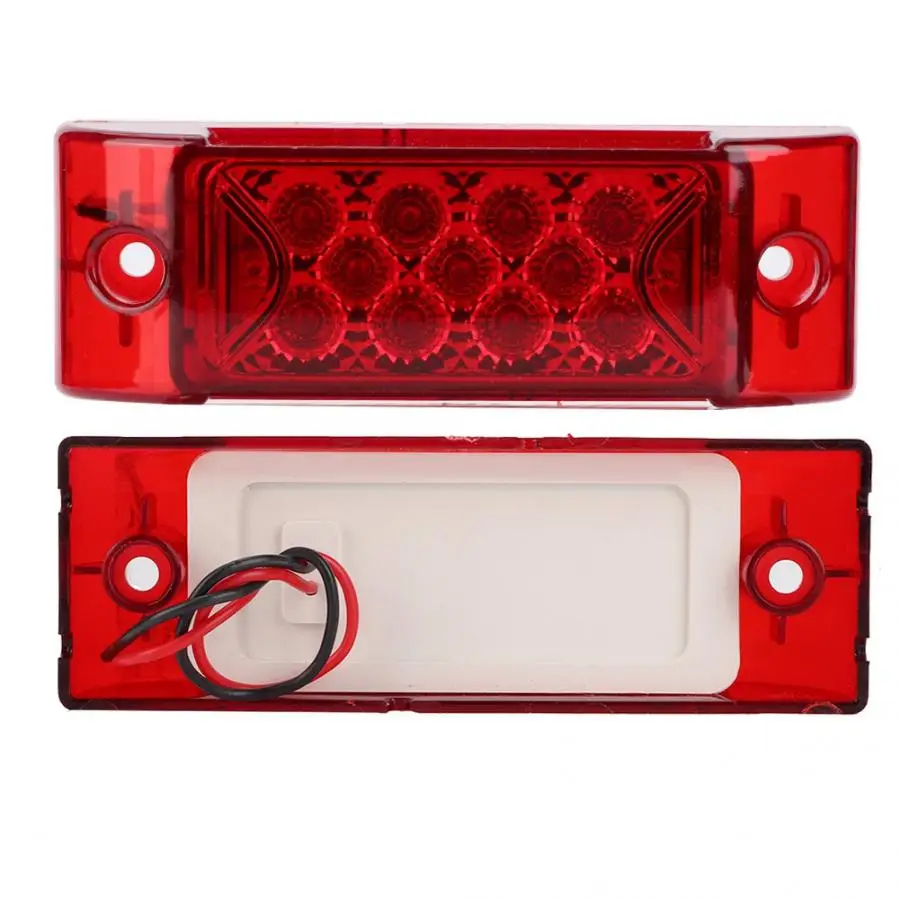 2Pcs High Brightness 13 LED Car Side Light Truck Side Lamp Red Indicator light