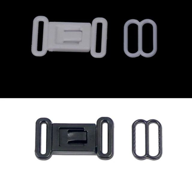 Meetee 50/100Sets 12.5mm Plastic Adjustable Buckles O Ring Hooks Bow Tie  Buckle for Bra Underwear Clasps Sewing Accessories